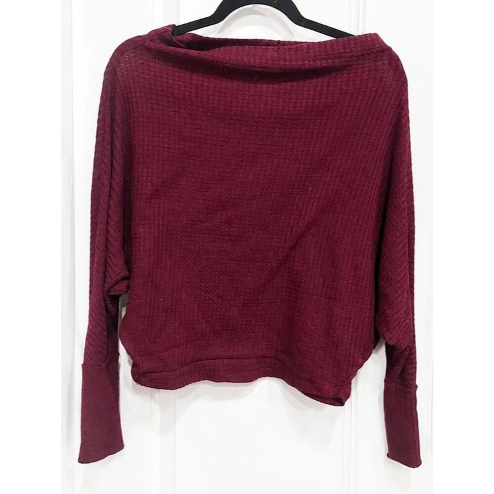 Fashion Nova Burgundy Dolman Sleeve Sweater Top Size Large